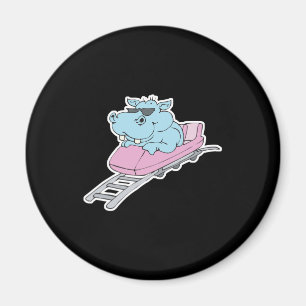 Aimant hippopotame de montagnes russes