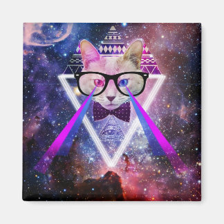 Aimant Hipster galaxy cat