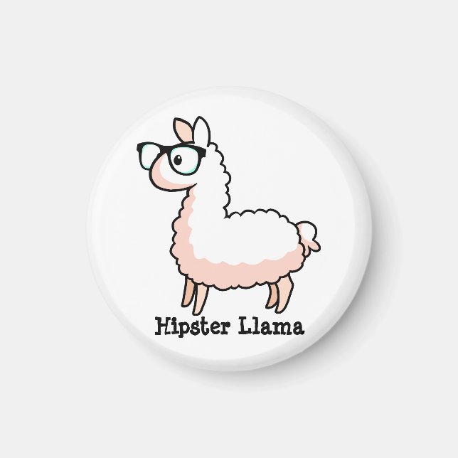 Aimant Hipster Llama (Devant)