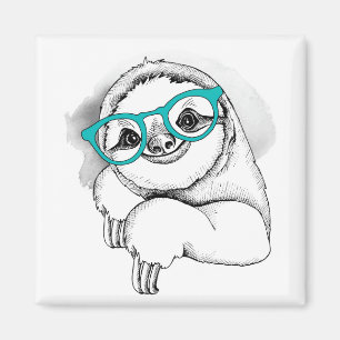 Aimant Hipster Sloth