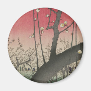 Aimant Hiroshige Plum Estate Kameido : Japonais vintage
