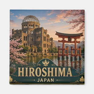 Aimant 🧲 Hiroshima Japon Voyage Souvenir Pour Visiteurs