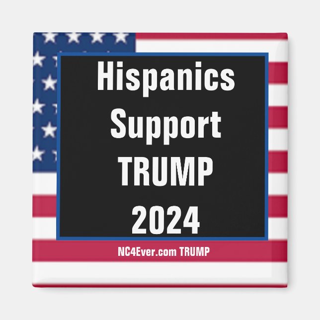 Aimant Hispaniques Support de l'aimant TRUMP 2024 (Devant)