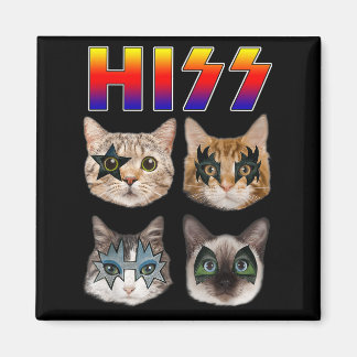 Aimant Hiss Funky Cats Kittens Rock Rockin Short Sleeve G