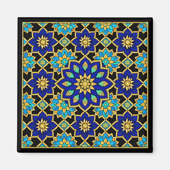 Aimant Histoire du style ottoman Design Bleu  (Devant)