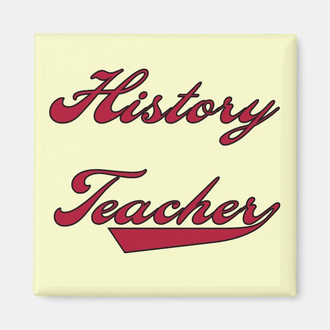 Aimant Histoire Professeur Chemises rouges et cadeaux (Devant)
