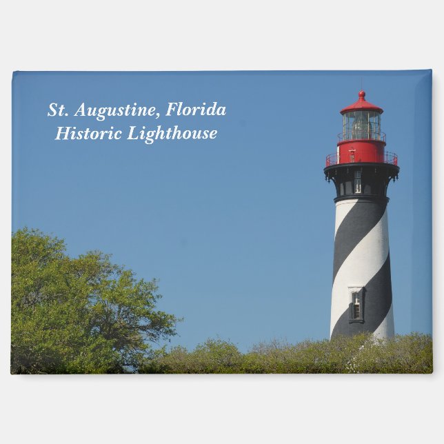 Aimant Historique St Augustine, phare de Floride (Recto)