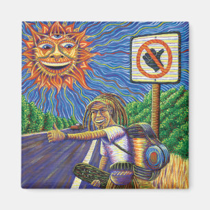 Aimant Hitchiking Hobo