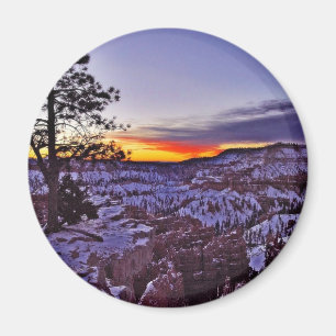 Aimant Hiver de matin de levers de soleil de canyon de