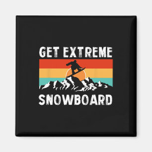 Aimant Hiver Sports extrêmes Montagnes Snowboard Frets