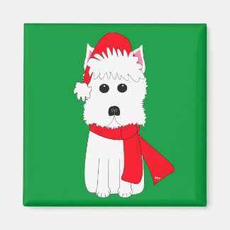 Aimant hiver Westie