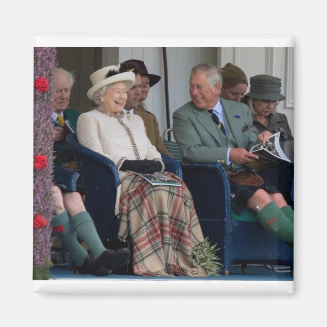 Aimant HM Reine Elizabeth II et S.H. Prince Charles 2014 (Devant)