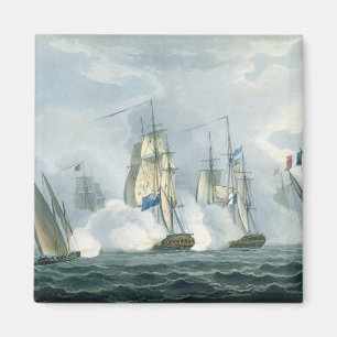 Aimant HMS Sirius, capitaine Rowse engageant un Squadr