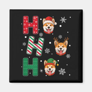 Aimant Ho Ho Ho Akita Inu Chien Correspondant Noël Père N