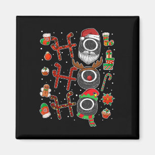 Aimant Ho Ho Ho Ho Hockey sur glace Noël Joueur de hockey