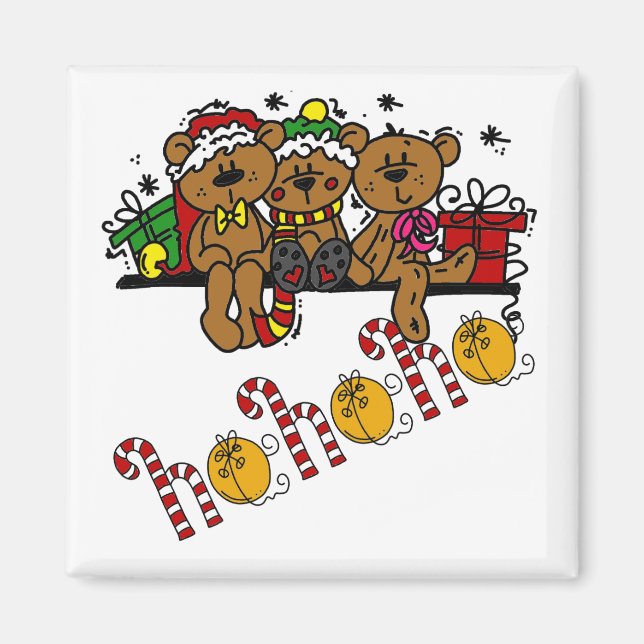 Aimant Ho Ho Ho Nounours (Devant)