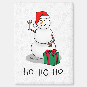 Aimant Ho Ho Joyeux Noël Père Noël mignonne Snowman