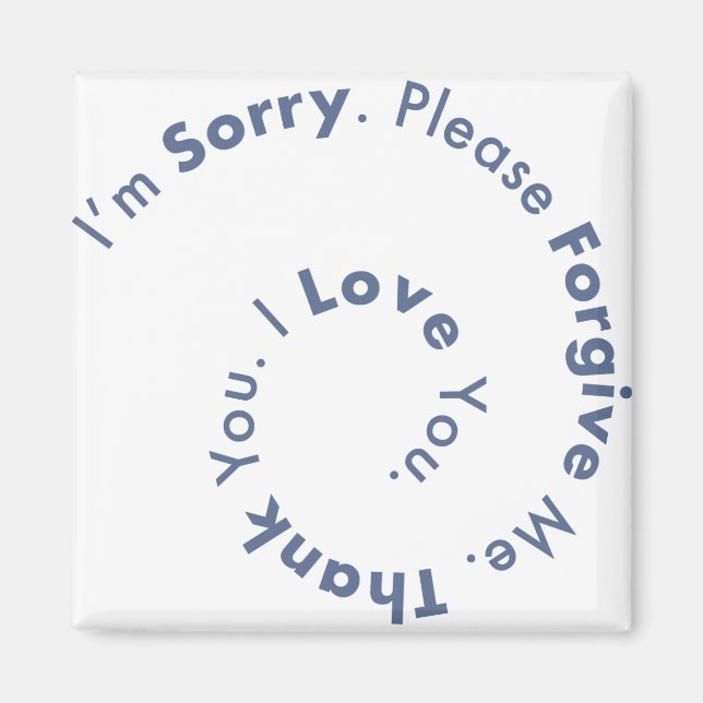 Aimant Ho’Oponopono Mantra Prière Guérir les peines (Devant)