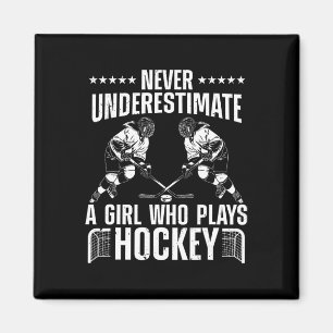Aimant Hockey Amusant Pour Femmes Filles Joueuse De Hocke