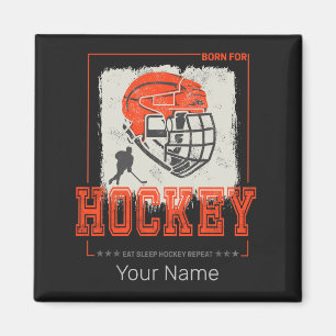 Aimant Hockey Casque Joueur Vintage Entraîneur De Jeu Ou