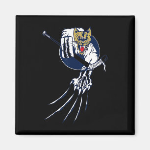 Aimant Hockey Cougar Lion Chat Bête de glace Gardien Logo