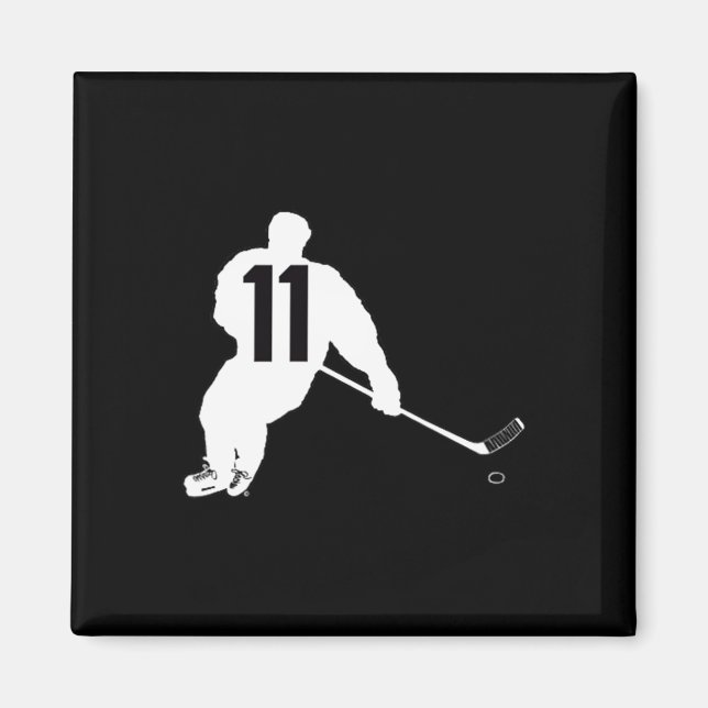 Aimant Hockey Numéro Onze 11  (Devant)