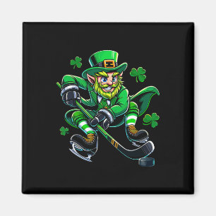 Aimant Hockey Saint-Patrick Leprechaun Trèfle