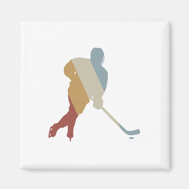 Aimant Hockey Style Rétro Vintage (1)  (Devant)