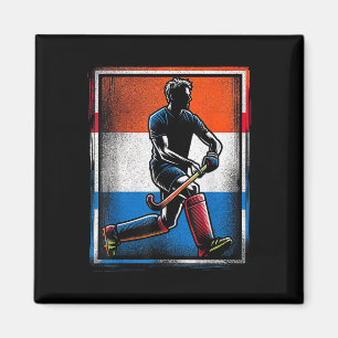 Aimant Hockey sur gazon Hommes Pays-Bas Drapeau néerlanda
