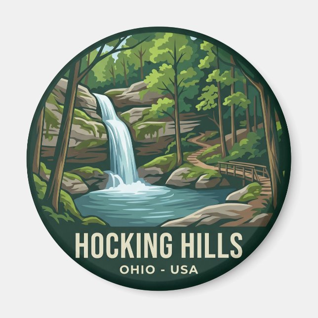 Aimant Hocking Hills USA (Devant)