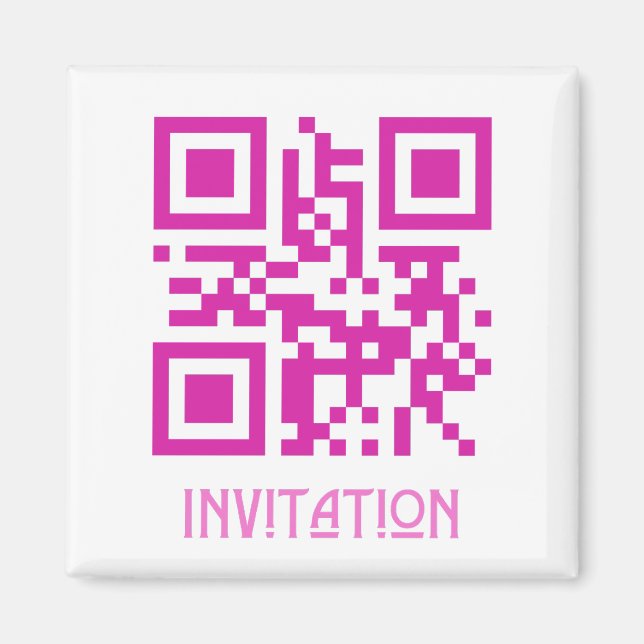 Aimant HOCO Invitation, QR Code message codé.b (Devant)