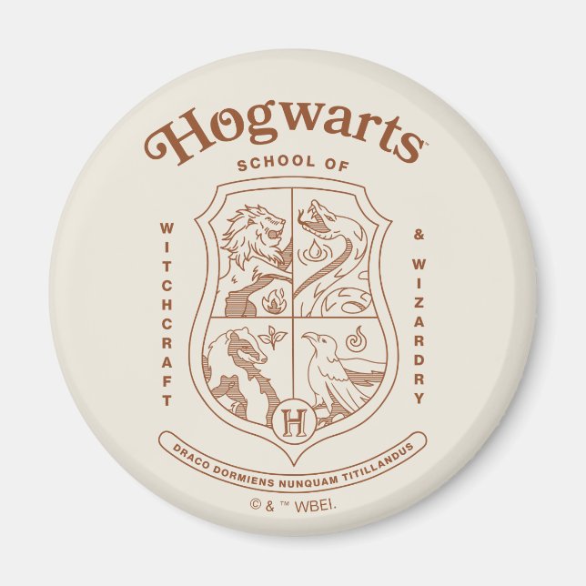 Aimant HOGWARTS™ School of Witchcraft and Wizardry Crest (Devant)