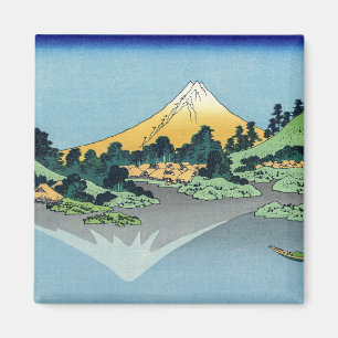 Aimant Hokusai - Le Mont Fuji reflète le lac Kawaguchi