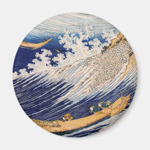 Aimant Hokusai Ocean Waves Fishing Boats
