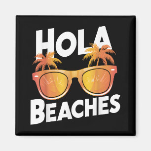 Aimant Hola Plages Palm Trees Sungles Vacances Été Vi