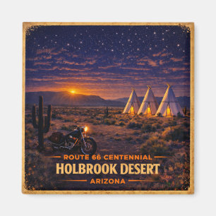 Aimant Holbrook Arizona 100 Ans Crépuscule Désertique Hor
