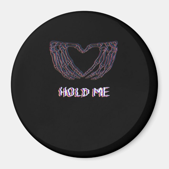 Aimant Hold Me Classic - Skeleton Hand Heart (Devant)