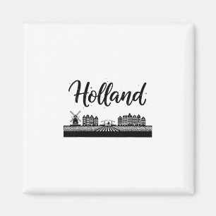 Aimant Hollande Skyline Voyage Tenues de vacances