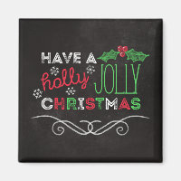 Holly Jolly Christmas Rustic Chalkboard