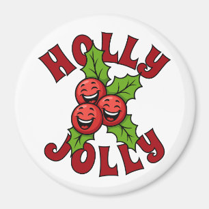 Aimant Holly Jolly drôle rire Holly Noël