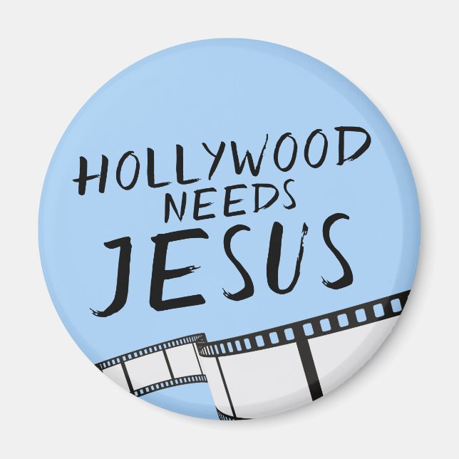 Aimant Hollywood needs Jesus in Blue (Devant)