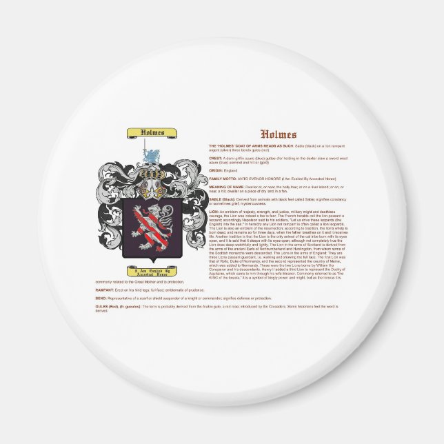 Aimant Holmes (anglais(signifiant)) (Devant)
