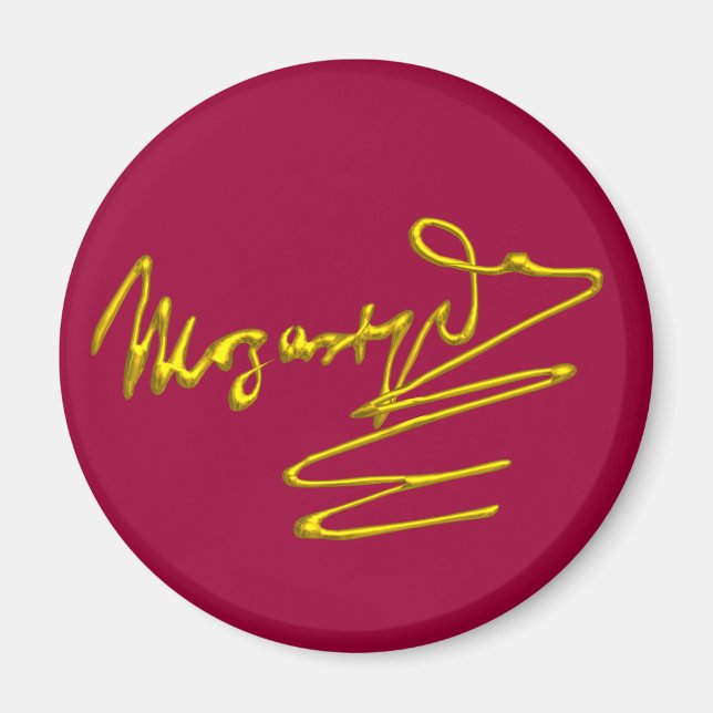 Aimant HOMAGE À MOZART, rouge (Devant)