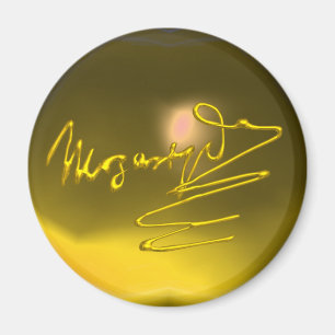 Aimant HOMAGE À MOZART, topaz jaune