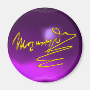 Aimant HOMAMAGE À MOZART Gold Signature Du Compositeur Pu