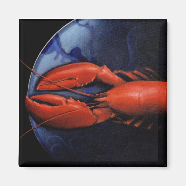 Aimant Homard sur plaque Tiffany (Devant)