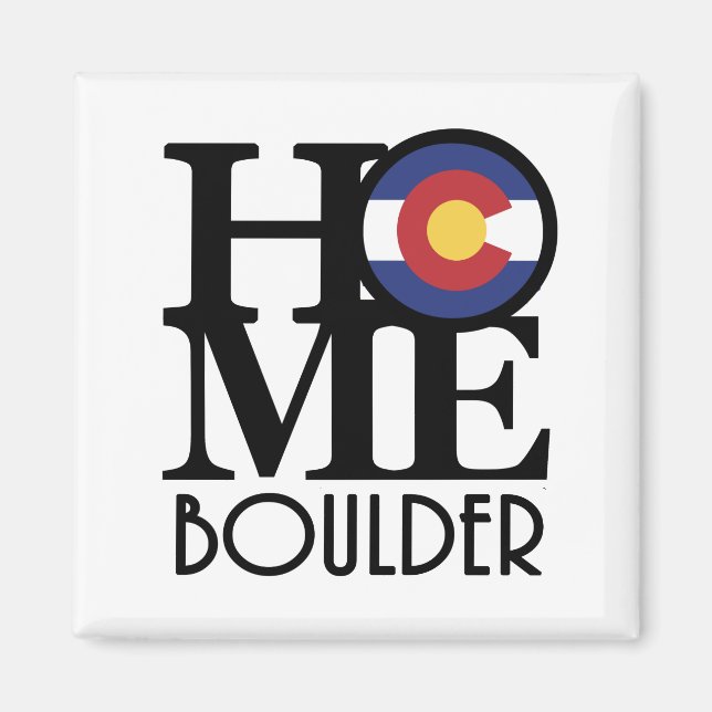 Aimant HOME Boulder Colorado Stone (Devant)