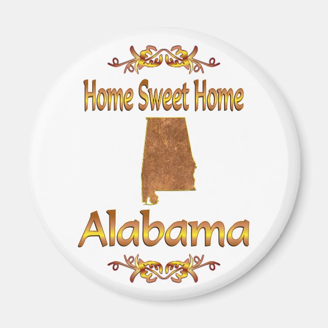 Aimant Home Sweet Home Alabama (Devant)