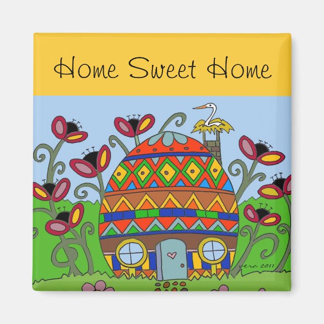 Aimant Home Sweet Home Pysanka House (Devant)