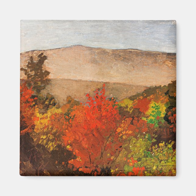 Aimant Homer - Arbres d'automne, célèbre peinture (Devant)